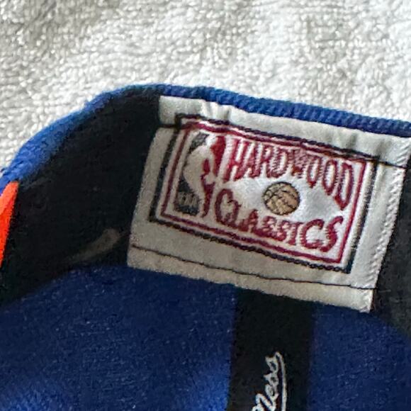Mitchell & Ness New York Knicks Two-Tone Snapback Hat Basketball Blue Orange NEW - Picture 7 of 10